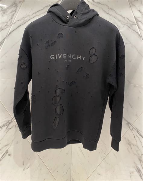 givenchy paris black jumper|givenchy destroyed hoodie.